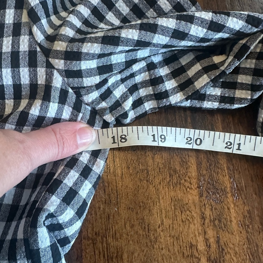 Maison D’Amelie | Black & White Gingham One Button Blazer, Size XS - Picture 8 of 10